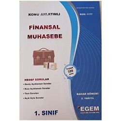 Egem Eğitim Yayınları 1. Sınıf 2. Yarıyıl Finansal Muhasebe Bahar Dönemi Kod: 1177 - Egem Eğitim Yayınları