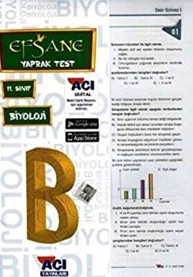Açı Yayınları 11. Sınıf Biyoloji Efsane Çek Kopart Yaprak Test - 1