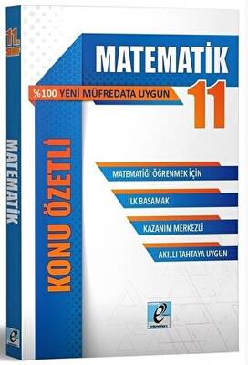 E-Kare Yayınları 11. Sınıf Matematik Konu Özetli Soru Bankası - 1