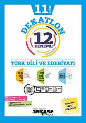 Ankara Yayıncılık 11. Sınıf Türk Dili ve Edebiyatı Dekatlon 12 Deneme - 1