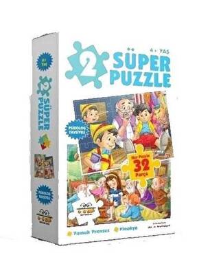 2 Süper Puzzle Pamuk Prenses-Pinokyo 32 Parça - 1