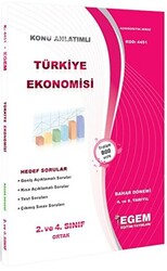 Egem Eğitim Yayınları 2. ve 4. Sınıf 4. ve 8. Yarıyıl Konu Anlatımlı Türkiye Ekonomisi - Kod 4451 - 1