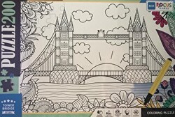 200 Parça Coloring Puzzle Tower Bridge - Kule Köprüsü - 1