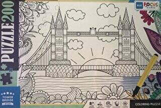 200 Parça Coloring Puzzle Tower Bridge - Kule Köprüsü - 1