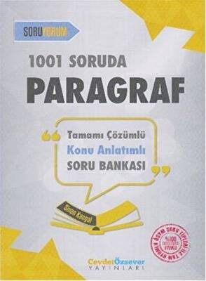 Cevdet Özsever Yayınları 2018 YKS 1001 Soruda Paragraf Tamamı Çözümlü Konu Anlatımlı - 1