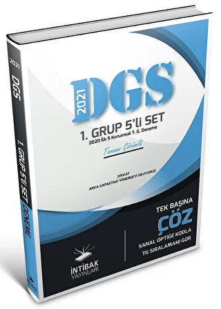 İntibak Yayınları 2021 DGS Tamamı Çözümlü 1. Grup 5`li Deneme Set - 1