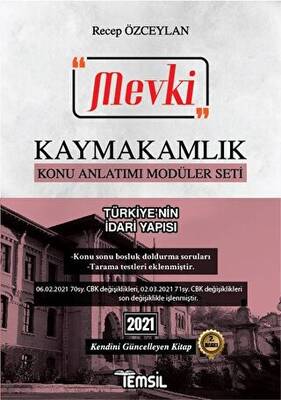 2021 Mevki Kaymakamlık Konu Anlatımı Modüler Seti - Türkiye`nin İdari Yapısı - 1