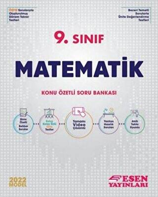 Esen Yayınları 2022 9. Sınıf Matematik Konu Özetli Soru Bankası - 1