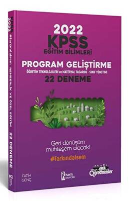 İSEM Yayıncılık 2022 KPSS Eğitim Bilimleri Program Geliştirme 22 Deneme - 1