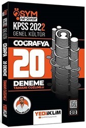 Yediiklim Yayınları 2022 KPSS Genel Kültür ÖSYM Ne Sorar Coğrafya Tamamı Çözümlü 20 Deneme - Yediiklim Yayınları