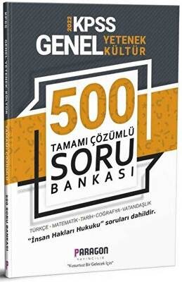 Paragon Yayıncılık 2022 KPSS Genel Yetenek Genel Kültür Tamamı Çözümlü 500 Soru Bankası - 1