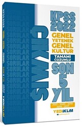 Yediiklim Yayınları 2022 KPSS GY - GK Tamamı Çözümlü Son 5 Yıl Çıkmış Sorular - 1