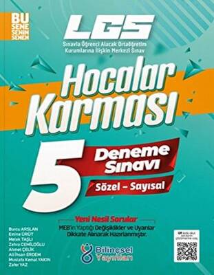 Bilinçsel Yayınları 2022 LGS Hocalar Karması Sözel Sayısal 5 Deneme Sınavı - 1