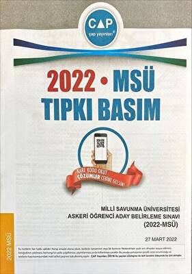 Çap Yayınları 2022 MSÜ Tıpkı Basım Çıkmış Sorular - 1