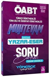 Yönerge Yayınları ÖABT Türkçe-Edebiyat Muhteva Yazar Eser Soru Bankası Çözümlü - 1