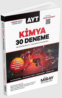 Miray Yayınları 2023 AYT Kimya 30 Deneme - 1