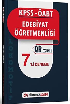 Dijital Hoca KPSS ÖABT Edebiyat Öğretmenliği Lokomotif Serisi QR Çözümlü 7`li Deneme Akademi - 1
