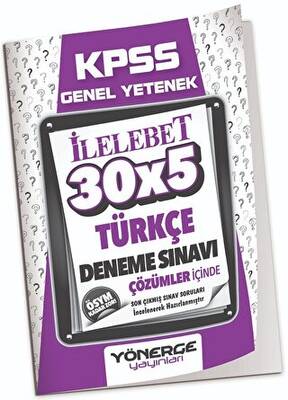 Yönerge Yayınları KPSS Türkçe İLELEBET 30x5 Deneme Çözümlü - 1