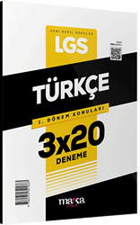Marka Yayınları 2024 LGS 1. Dönem Konuları Türkçe 3x20 Deneme - 1