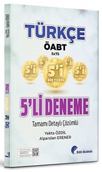 Mihrap Yayınları Özdil Akademi ÖABT Türkçe Öğretmenliği 5 li Deneme Çözümlü - 1