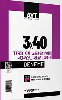 Marka Yayınları 2024 AYT Türk Dili ve Edebiyatı Sosyal Bilimler 1 3x40 Deneme - 1