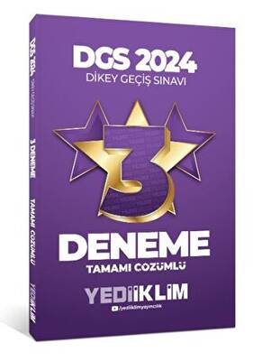 Yediiklim Yayınları 2024 DGS Tamamı Çözümlü 3 Deneme - 1