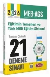 2026 AGS Eğitimin Temelleri ve Türk Milli Eğitim Sistemi Tamamı Çözümlü 21 Deneme Sınavı - Data Yayınları