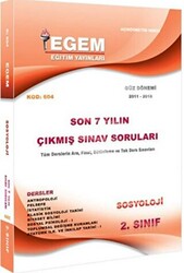 Egem Eğitim Yayınları 2. Sınıf Sosyoloji Çıkmış Sınav Soruları 2011-2018 - 1