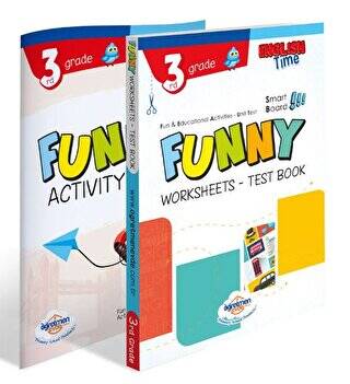 Öğretmen Evde Yayınları 3. Sınıf İngilizce Funny Worksheets and Test Book + Activity Book - 1