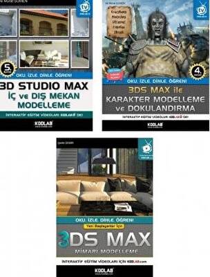3D Studio Max Eğitim Seti 3 Kitap Takım - 1