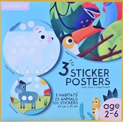 3`lü Habitat Sticker Poster - Orman, Kutup ve Çiftlik Arkadaşları - 1