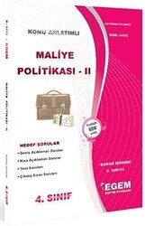 Egem Eğitim Yayınları 4. Sınıf 8. Yarıyıl Konu Anlatımlı Maliye Politikası 2 - Kod 4459 - Egem Eğitim Yayınları