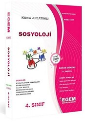 Egem Eğitim Yayınları 4. Sınıf Sosyoloji Bahar Dönemi Konu Anlatımlı Soru Bankası - 1