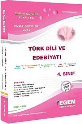 Egem Eğitim Yayınları 4. Sınıf Türk Dili Ve Edebiyatı Bahar Dönemi Konu Anlatımlı Soru Bankası - 1