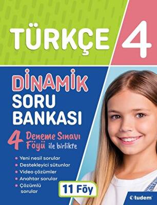 Tudem Yayınları - Bayilik 4. Sınıf Türkçe Dinamik Soru Bankası - 1
