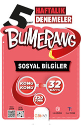 Günay Yayınları 5. Sınıf Bumerang 32 Haftalık Sosyal Bilgiler Denemeleri - 1