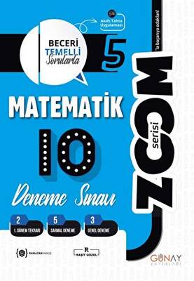 Günay Yayınları 5. Sınıf Matematik 10 Deneme Zoom Serisi - 1