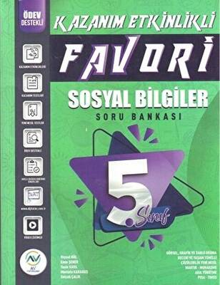 AV Yayınları 5. Sınıf Sosyal Bilgiler Favori Serisi Kazanım Etkinlikli Soru Bankası - 1