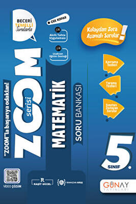 Günay Yayınları 5. Sınıf Zoom Serisi Matematik Soru Bankası - 1