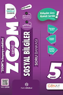 Günay Yayınları 5. Sınıf Zoom Serisi Sosyal Bilgiler Soru Bankası - 1