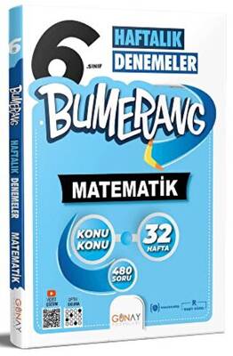 Günay Yayınları 6. Sınıf Bumerang 32 Haftalık Matematik Denemeleri - 1