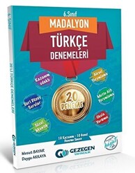 Gezegen Yayıncılık 6. Sınıf Türkçe Madalyon 20 Deneme - 1
