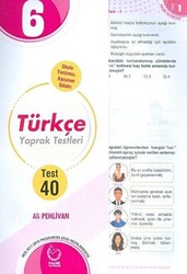Palme Yayıncılık 6. Sınıf Türkçe Yaprak Testleri - 1