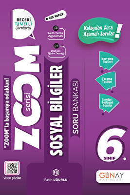 Günay Yayınları 6. Sınıf Zoom Serisi Sosyal Bilgiler Soru Bankası - 1