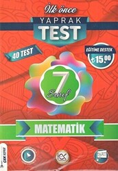 İlk Önce Yayıncılık 7. Sınıf Matematik Yaprak Test - 1