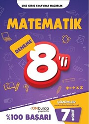ONburda Yayınları 7. Sınıf Matematik Yeni Nesil Branş Denemeleri - 1