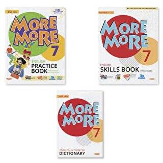 Kurmay Yayınları 7. Sınıf More & More English Practice Book - Dictionary - Skills Book - 1