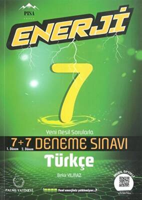 Palme Yayıncılık 7. Sınıf Türkçe Enerji 7 + 7 Deneme - 1