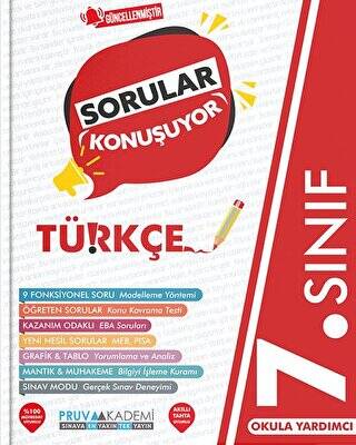 Pruva Akademi 7. Sınıf Türkçe Sorular Konuşuyor Soru Bankası - 1