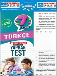 Evrensel İletişim Yayınları 7. Sınıf Türkçe Video Çözümlü Yaprak Test - 1